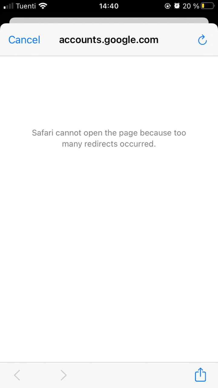 can't connect my google account Apple Community