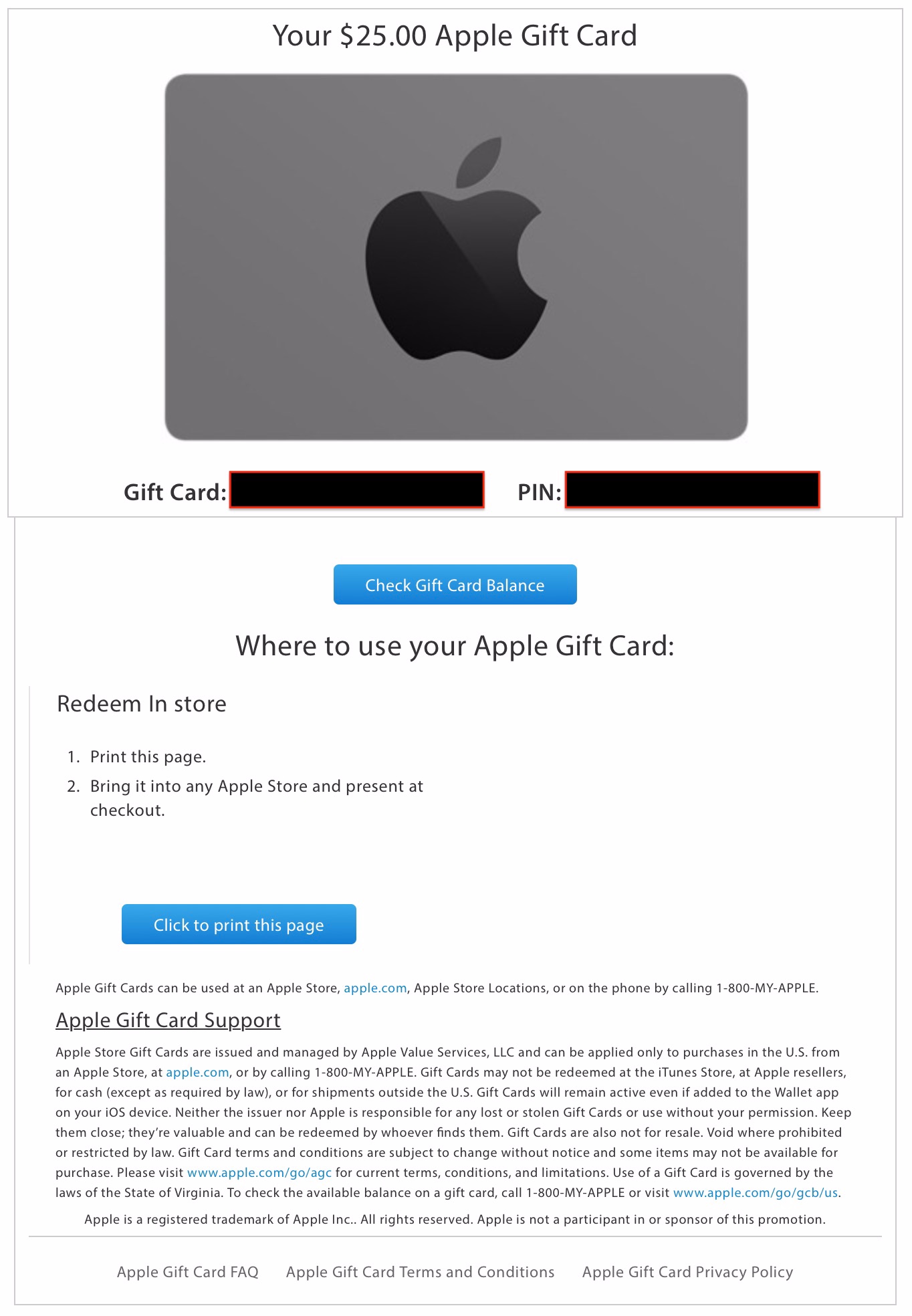 how to put apple store gift card in wallet