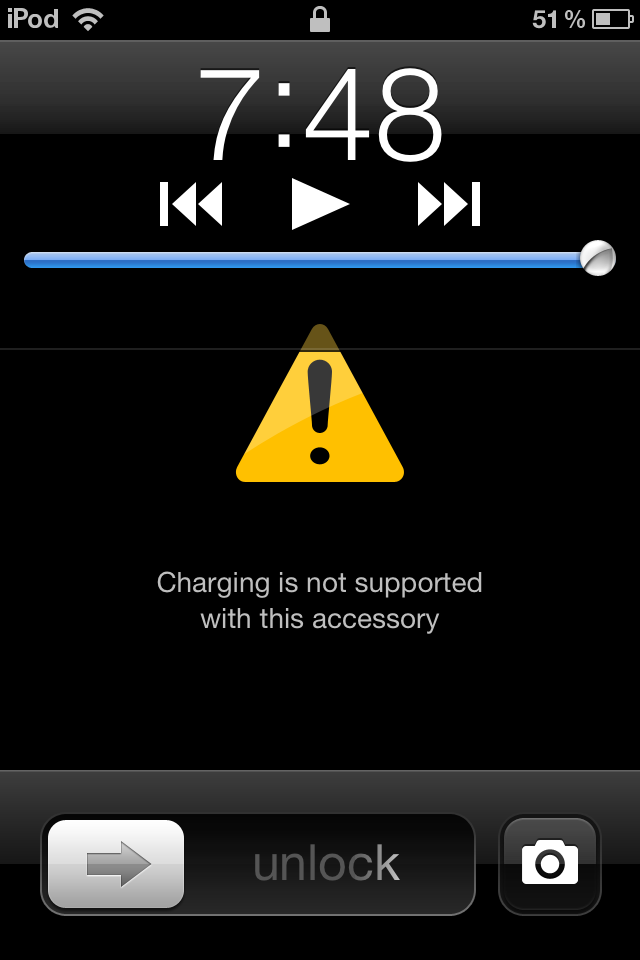 When i started charging my ipod touch a t… - Apple Community