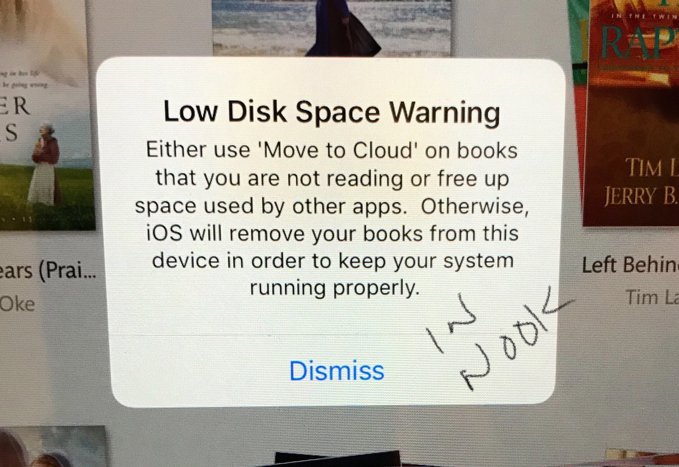 Why am I getting a low disk space warning Apple Community