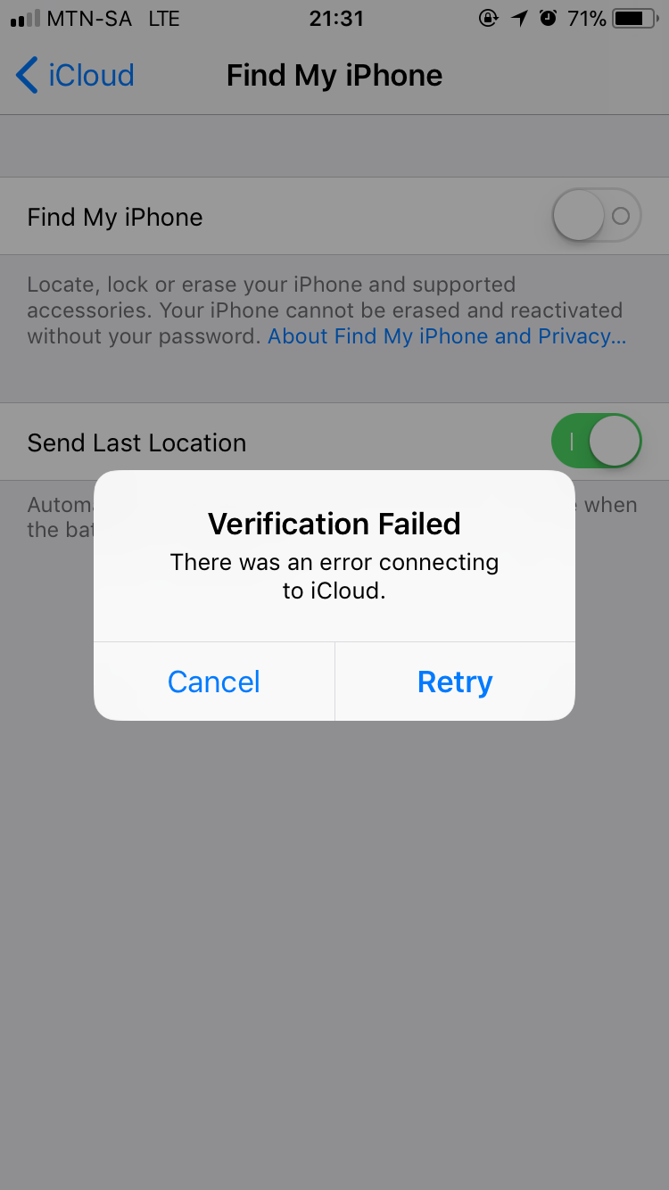 Cannot turn off find my iPhone - Apple Community