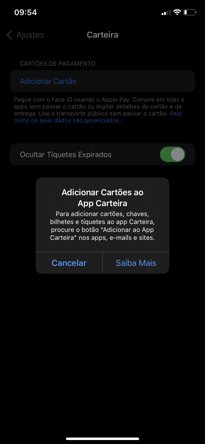 Não consigo por cartão para pagar a minha… - Apple Community