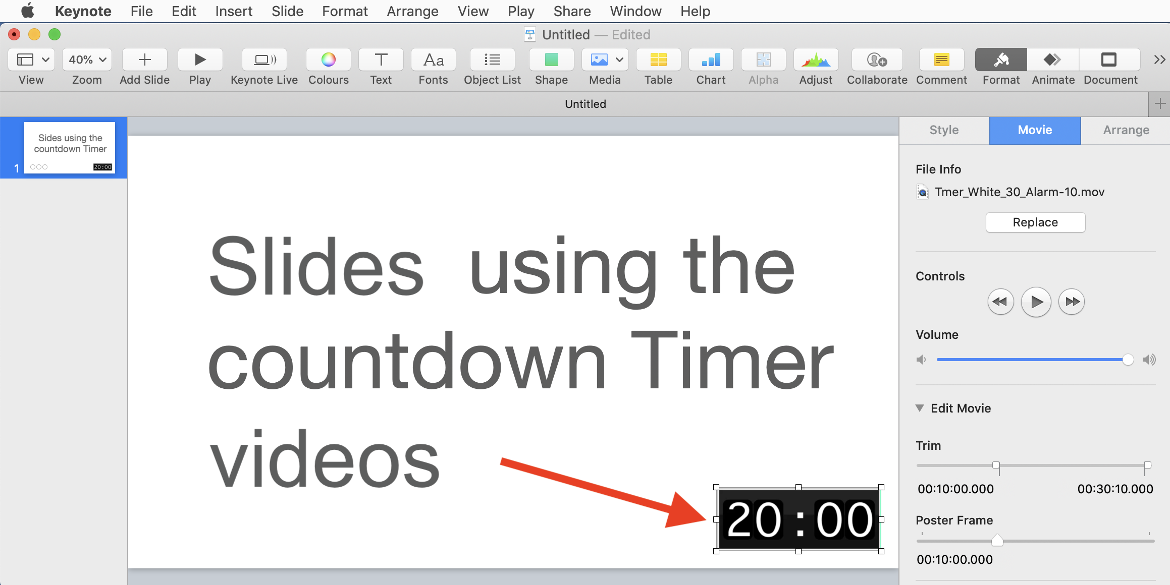 Keynote Countdown Timer for Multiple pr… Apple Community