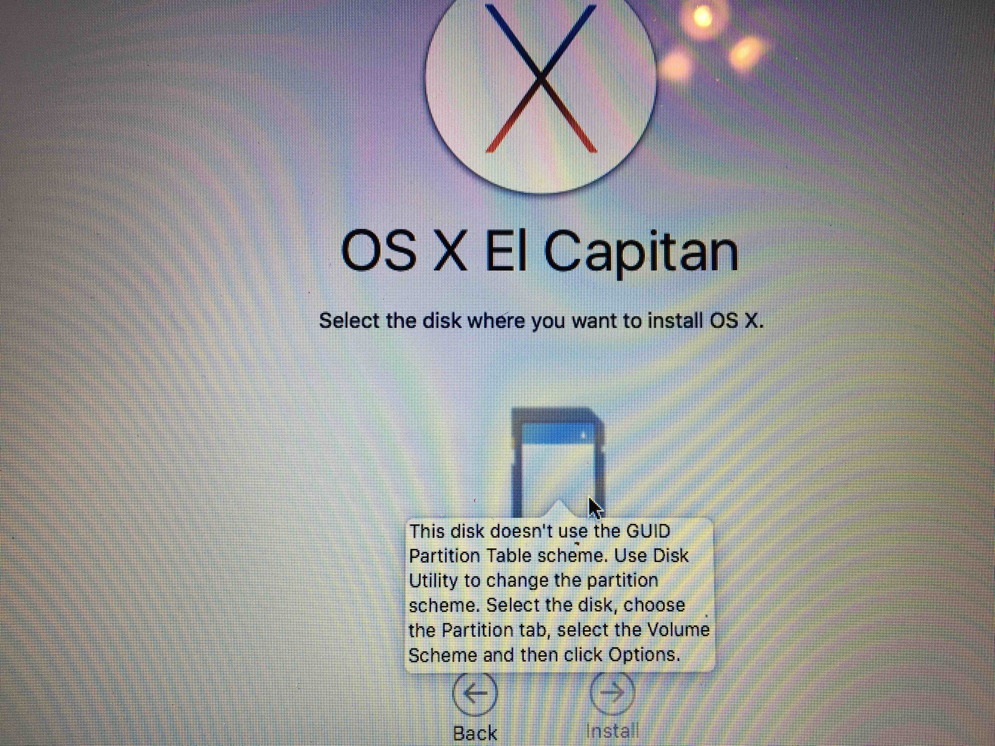 Apple El Capitan Install Disk
