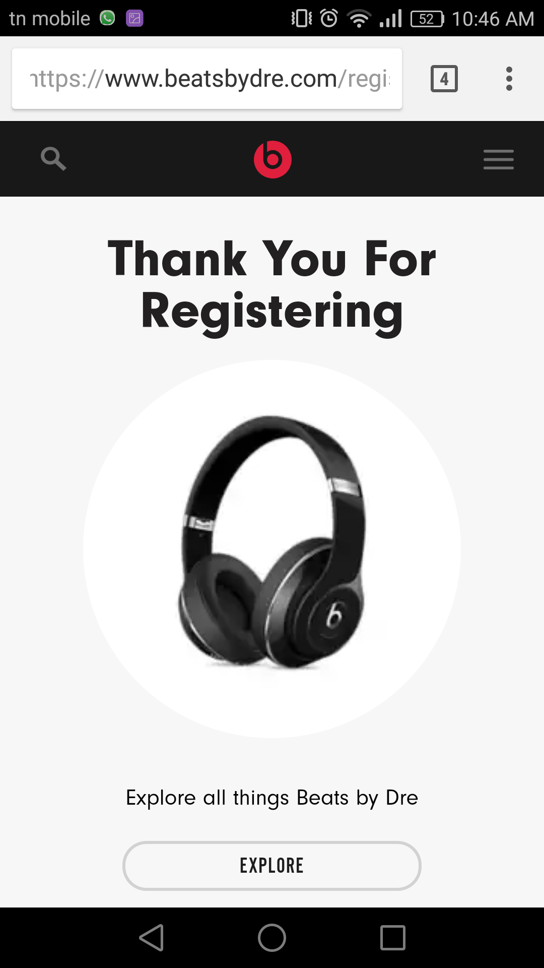 beats headphones registration