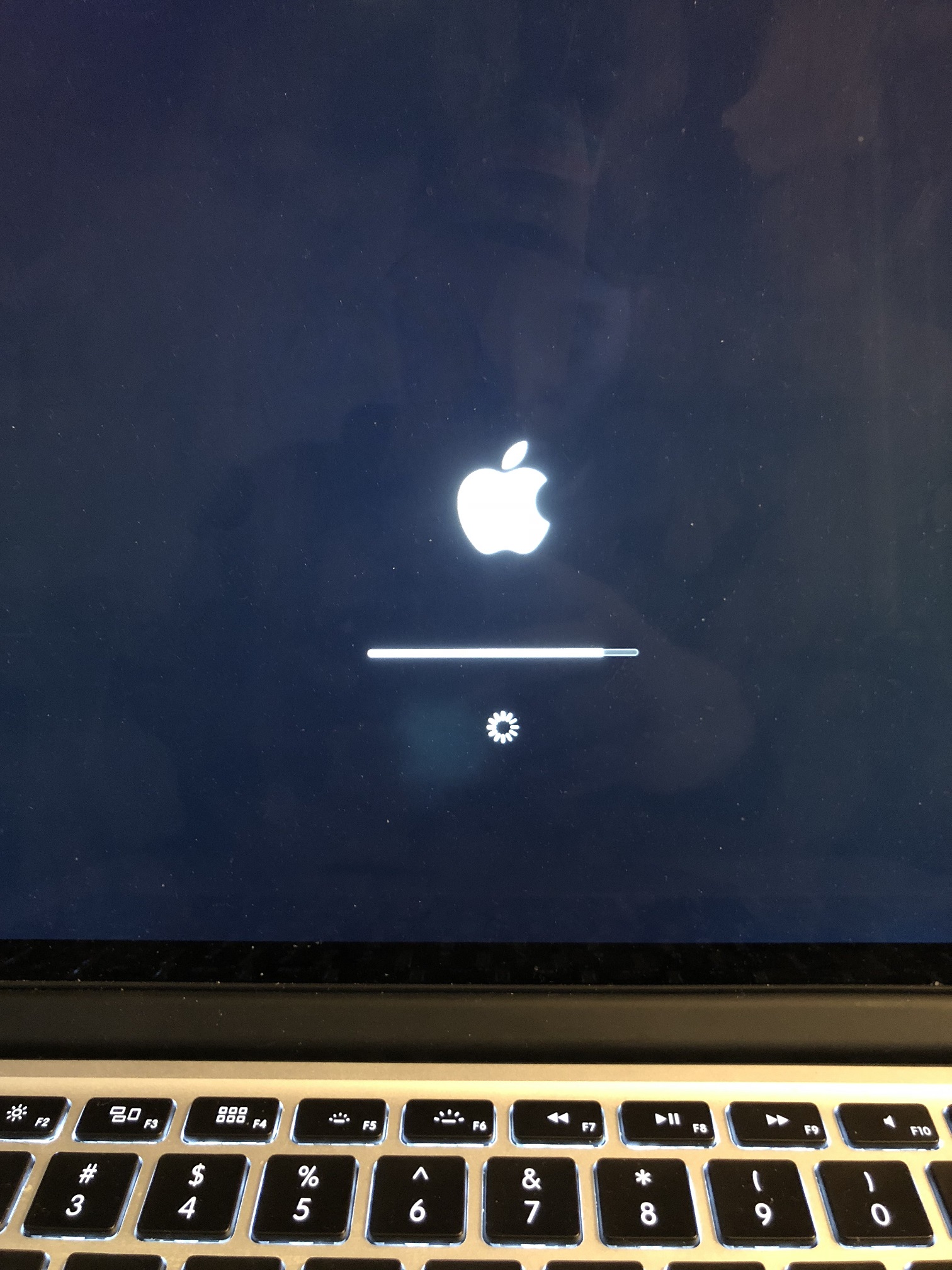 Macbook pro frozen during update