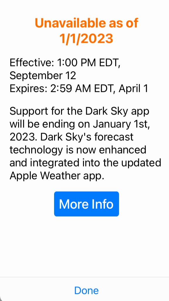 apple weather app recommended by dark sky - Apple Community