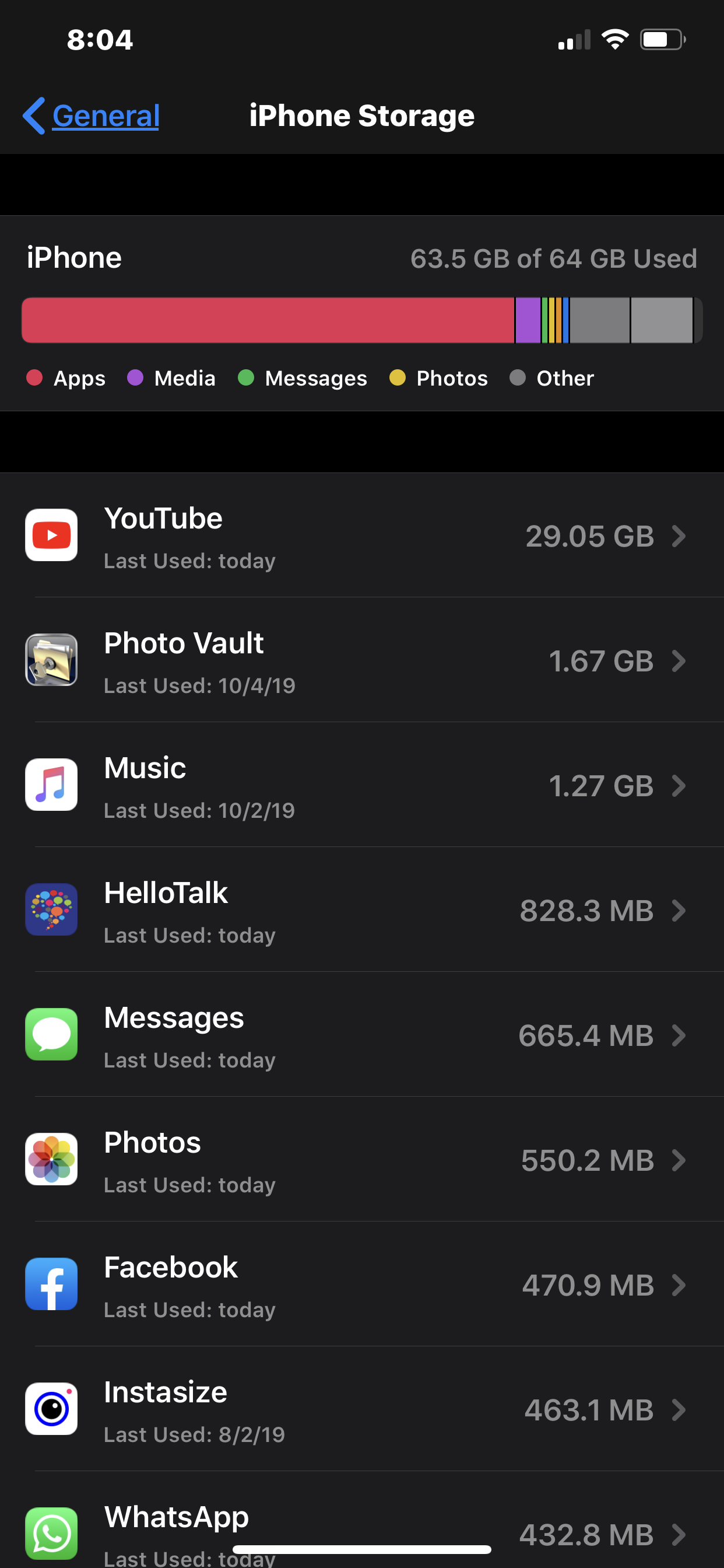 iPhone 11 pro max 64gb storage - Apple Community
