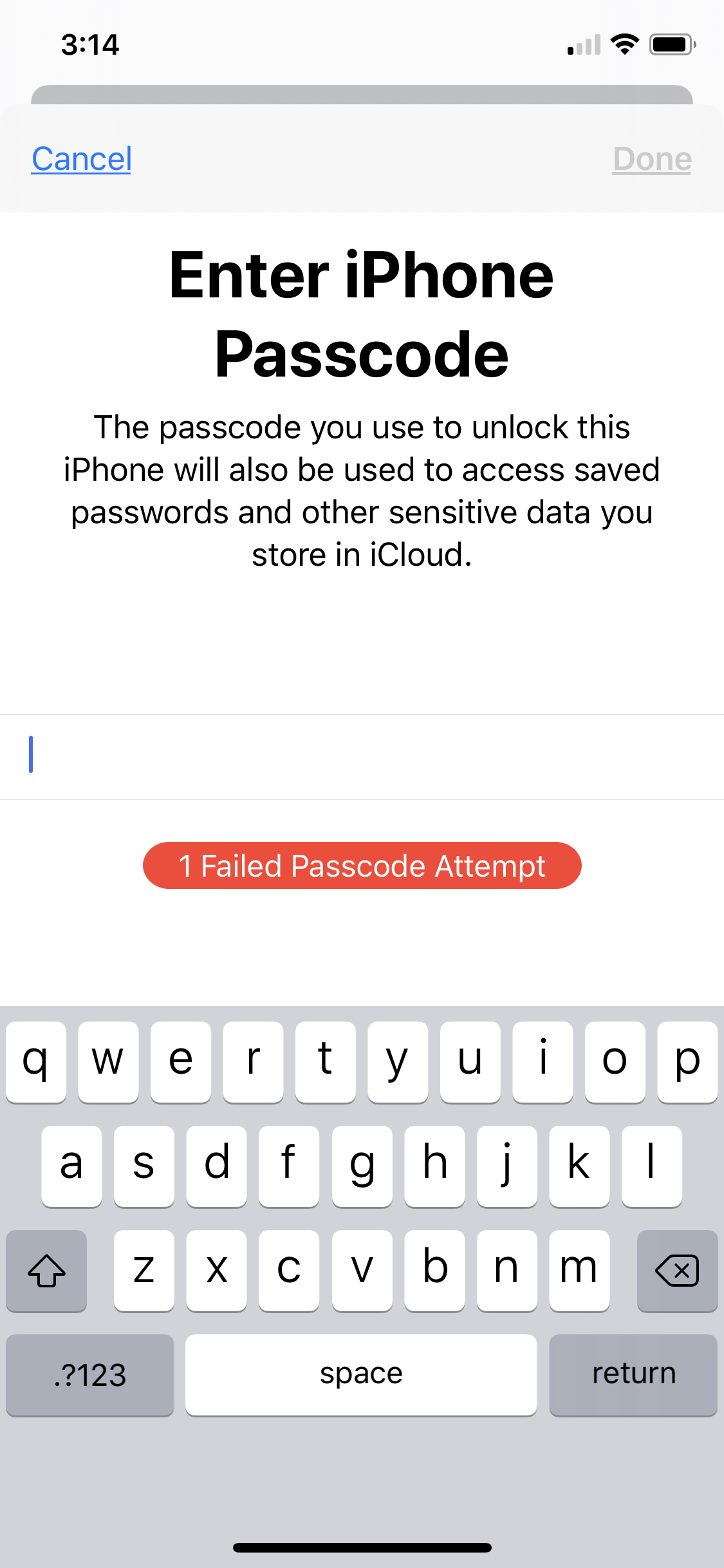 iphone passcode icloud