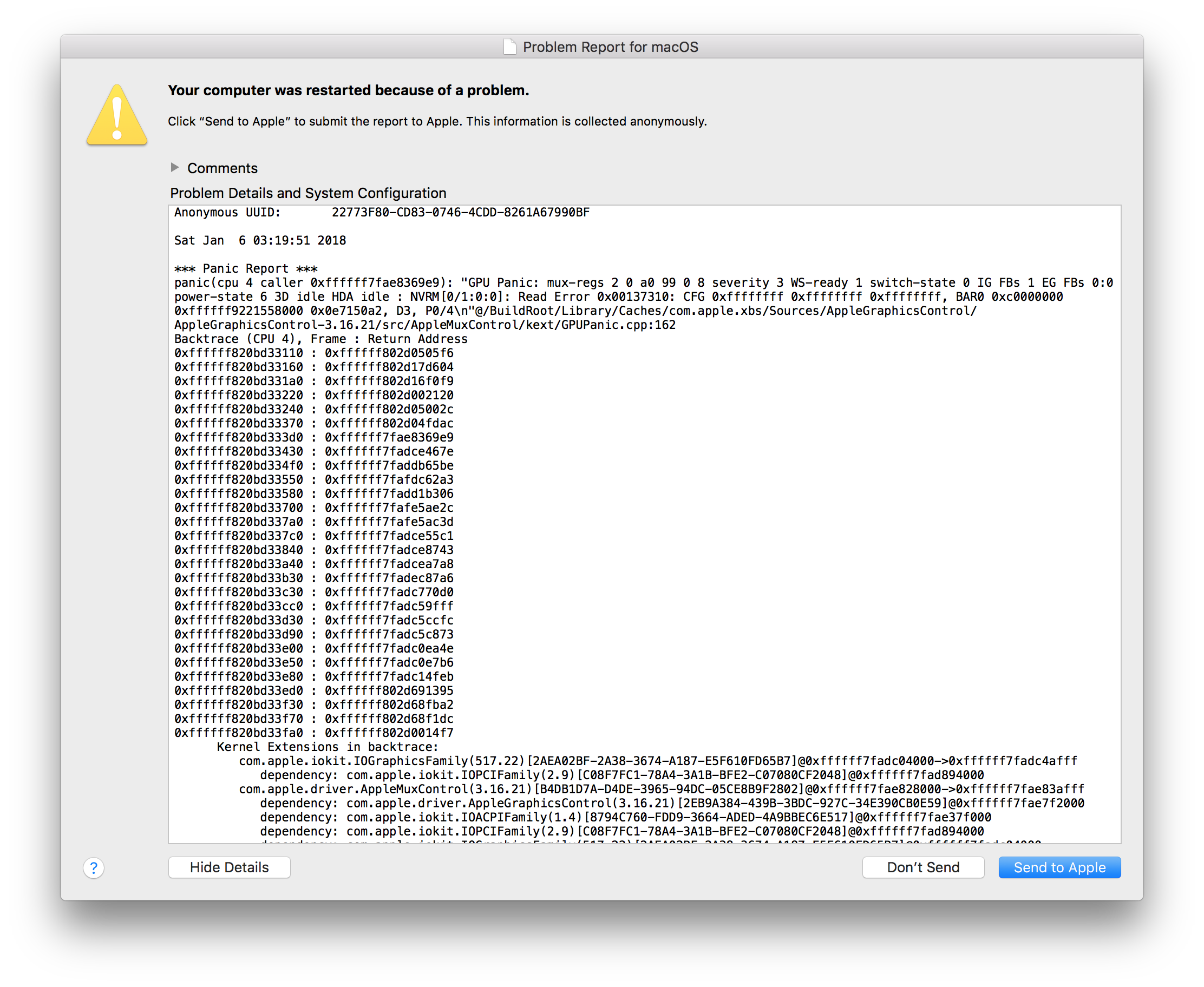 Tarmfunktion efterskrift så meget Constant Shutdowns/Kernel panic related t… - Apple Community