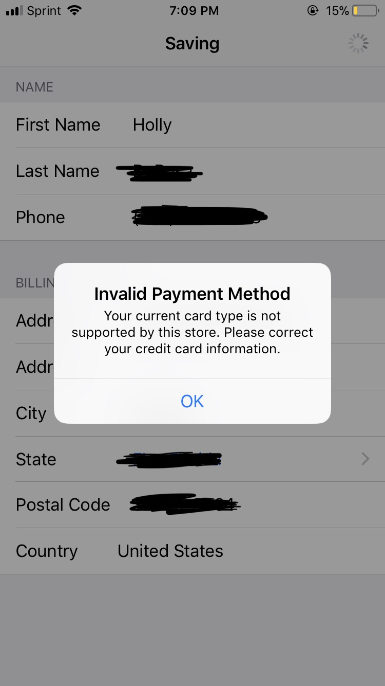 Change Payment Method? - Apple Community