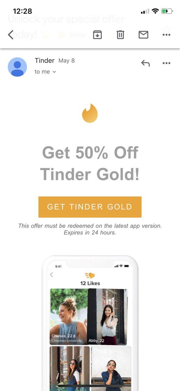 If i bought tinder gold can i have money back