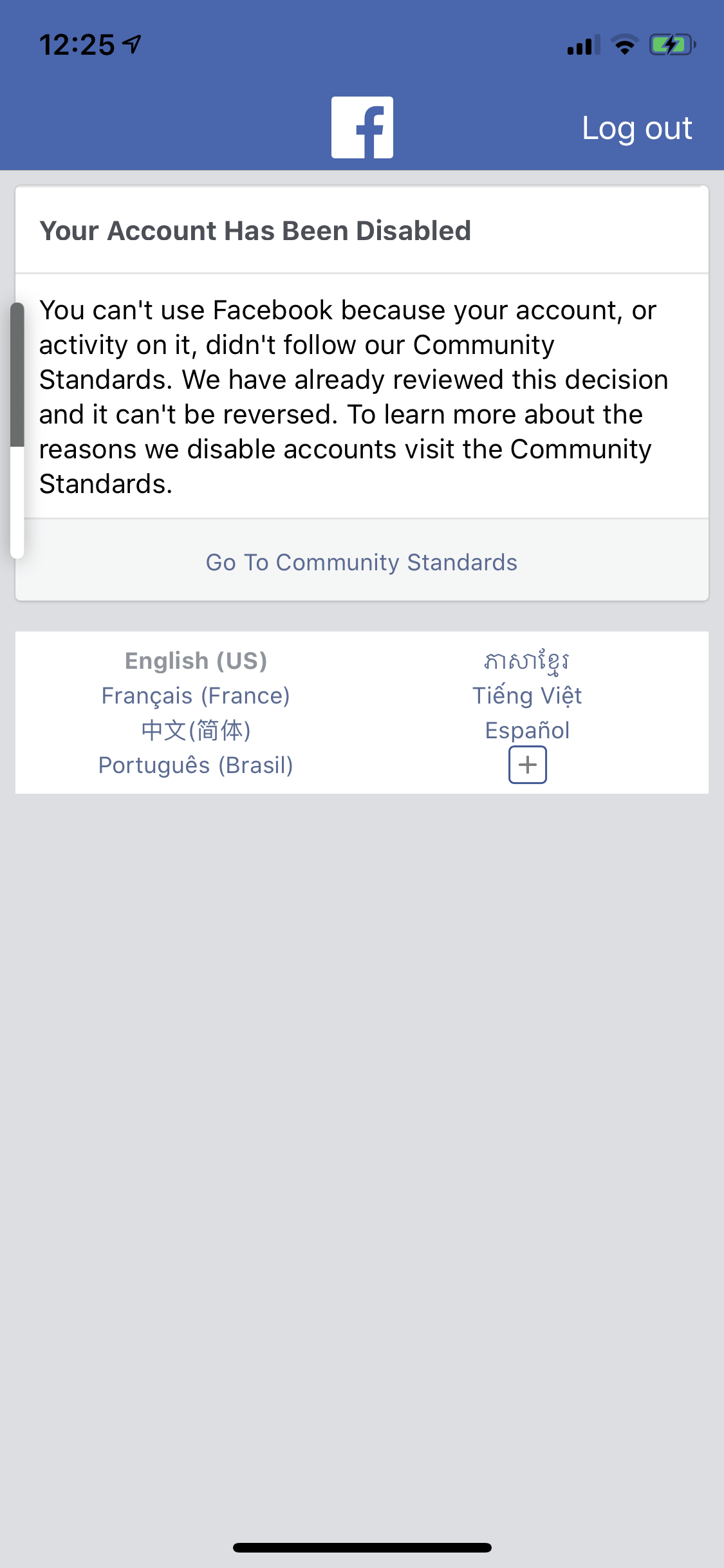My facebook Account Has Been Disabled - Apple Community