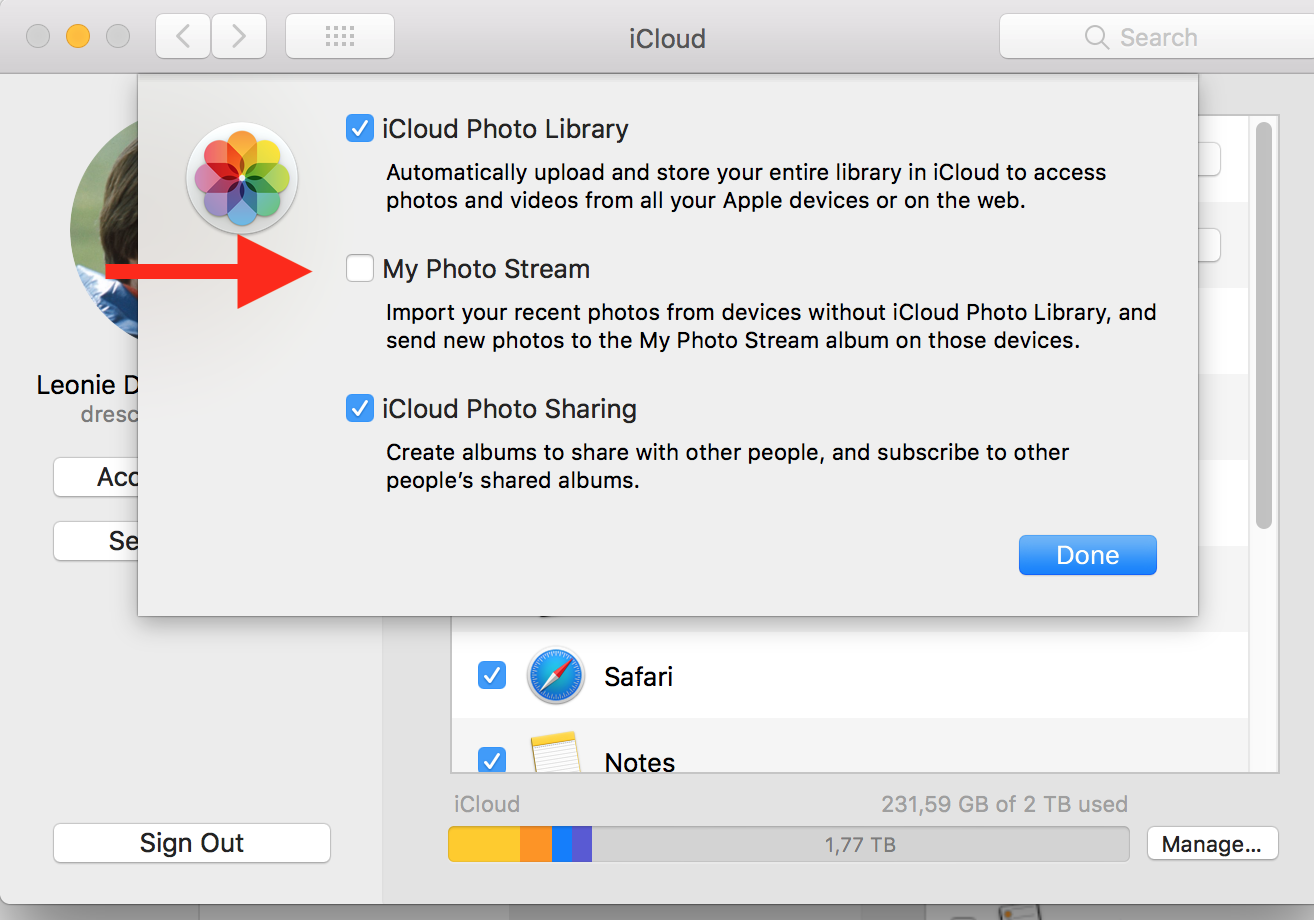 My Photo Stream Not An Option In Icloud P Apple Community