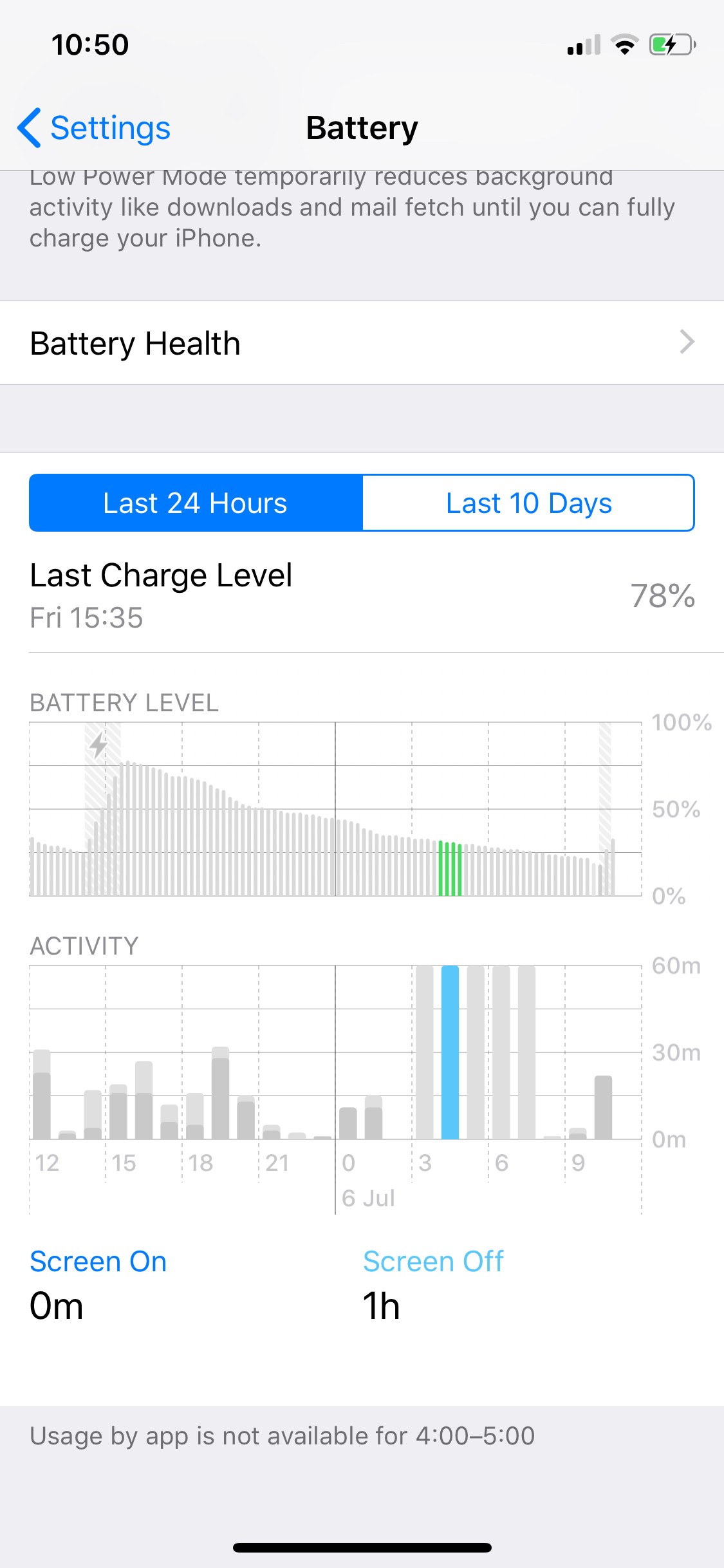 battery usage by app is not available Apple Community