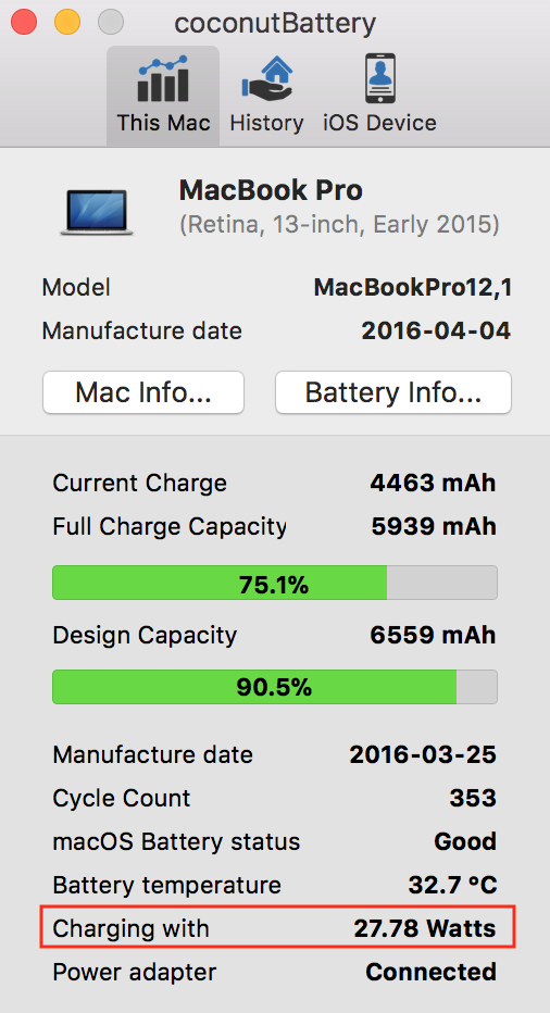 MacBook Pro charging watts Apple Community