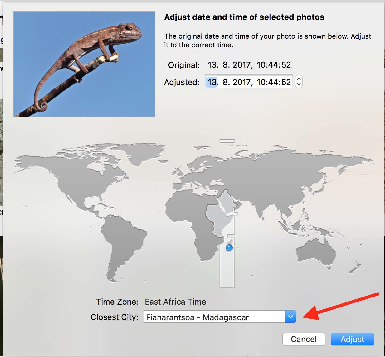 Time Zone control in Photos App Apple Community