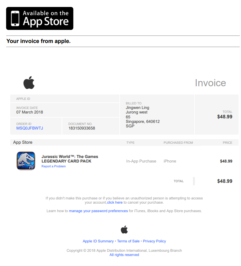 Fake purchase app store with phishing rec… - Apple Community