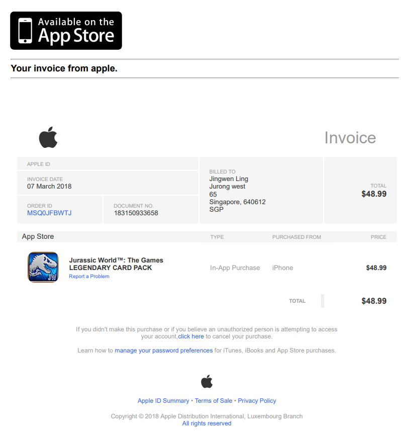 Fake Purchase App Store With Phishing Rec Apple Community