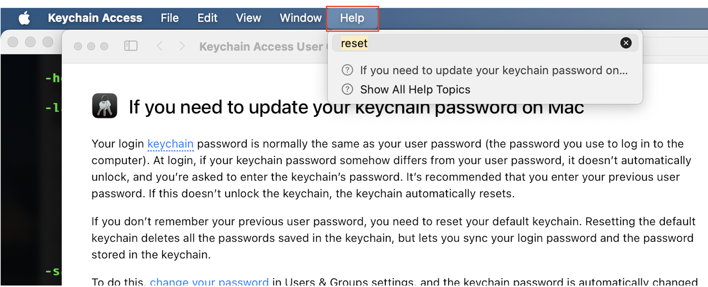 safari password keychain mac