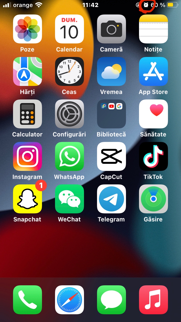 The Alarm Icon In The Status Bar Apple Community