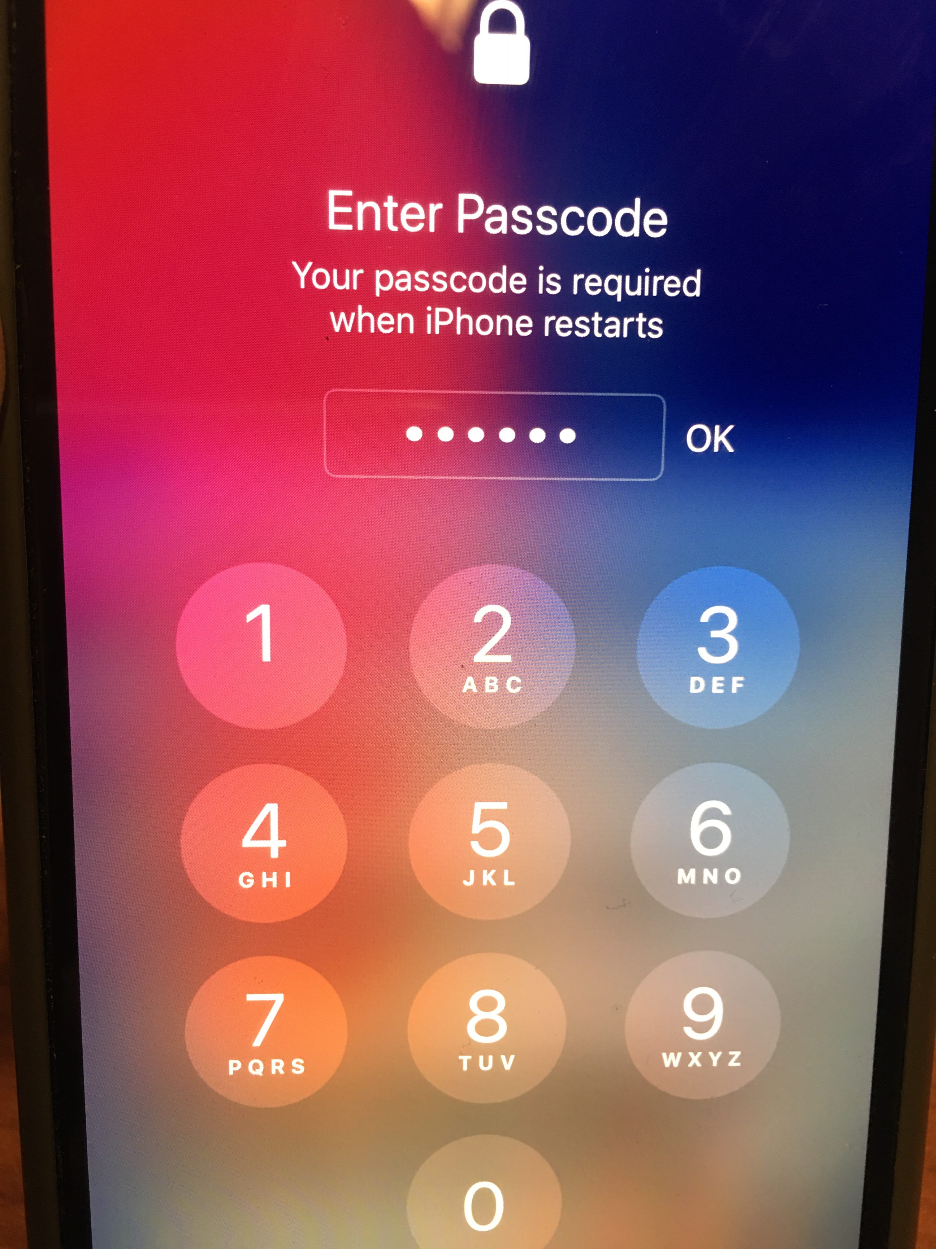 iPhone X stuck on passcode screen with OK… Apple Community