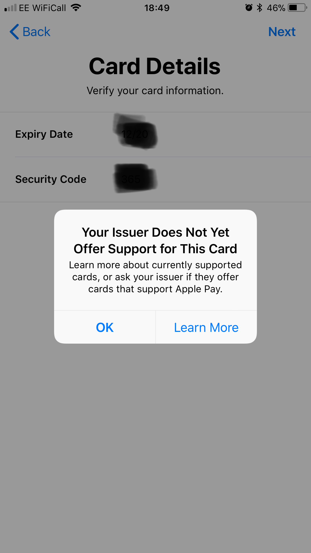 Apple Pay/Wallet not accepting my card Apple Community