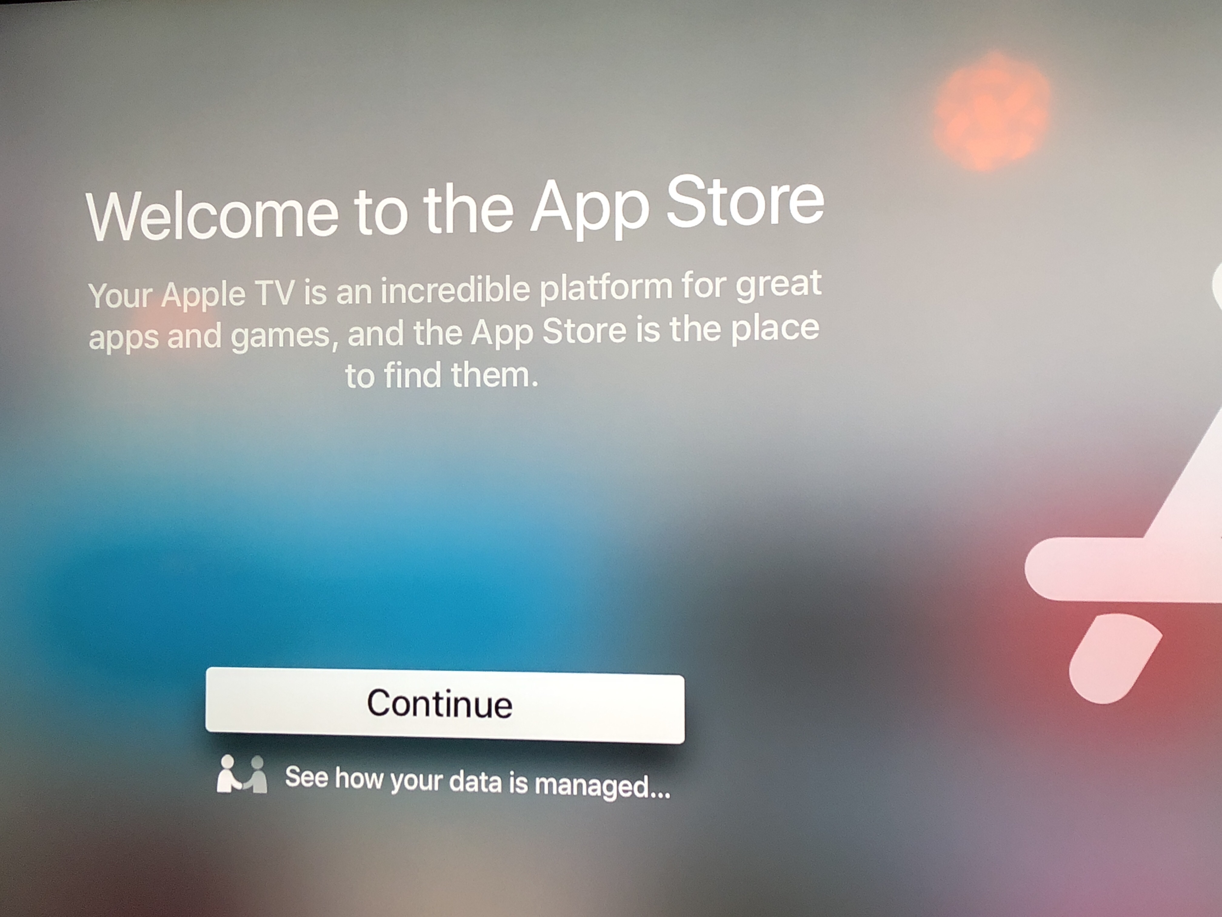 Muskuløs sangtekster Nat sted Apple TV 4th gen stuck at welcome to the … - Apple Community