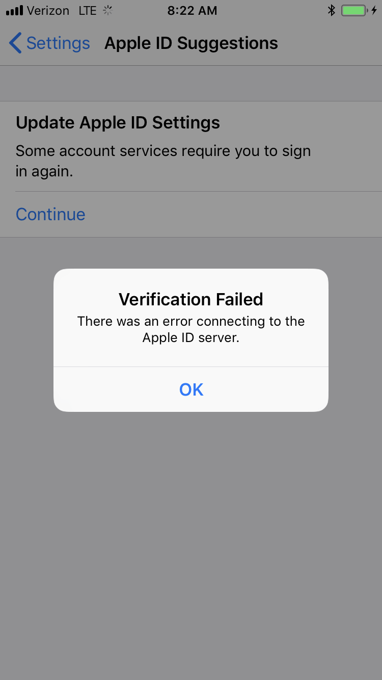 Why do I keep getting Verification failed? - Apple Community