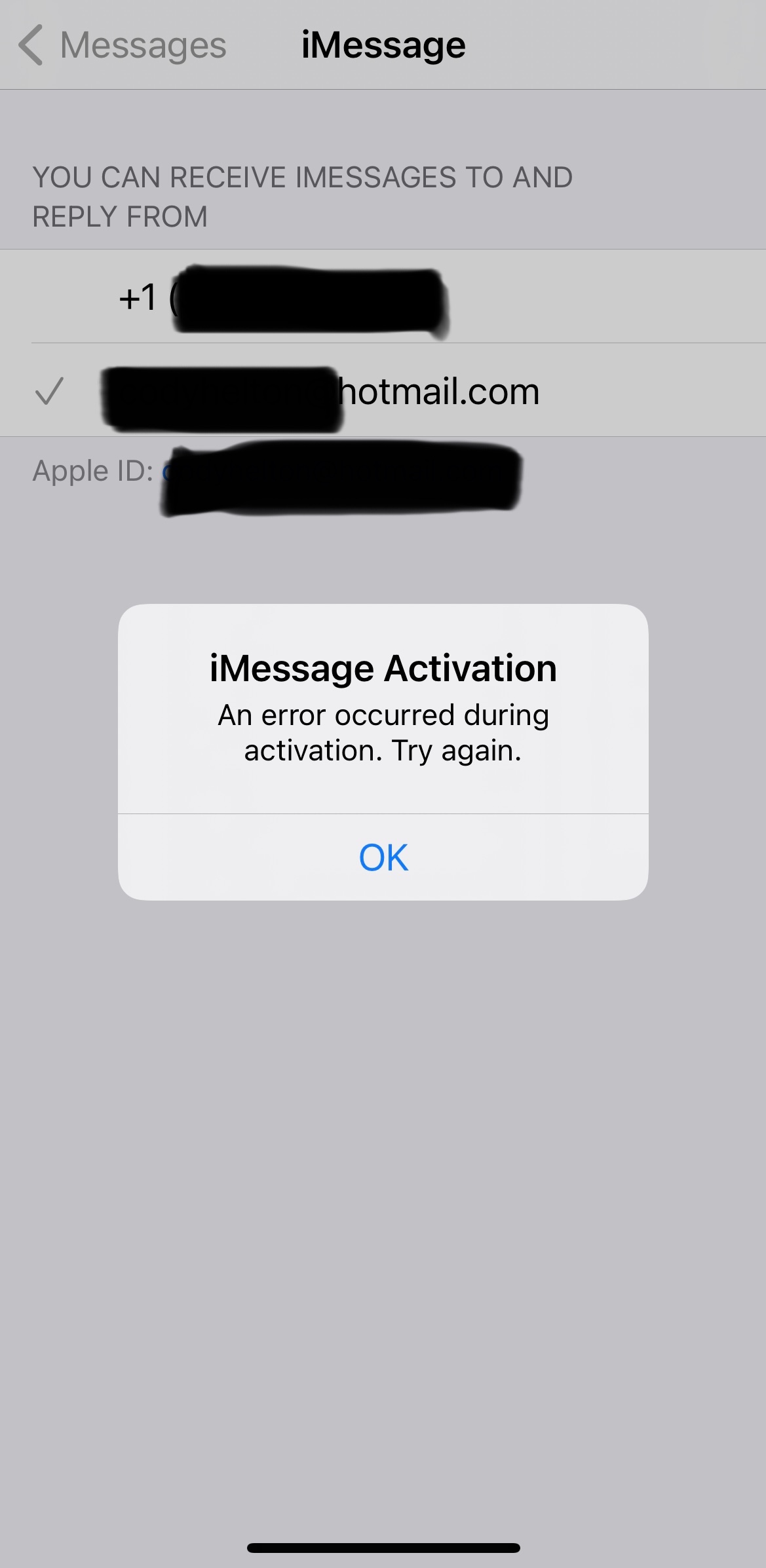 iMessage Not Activating - Apple Community