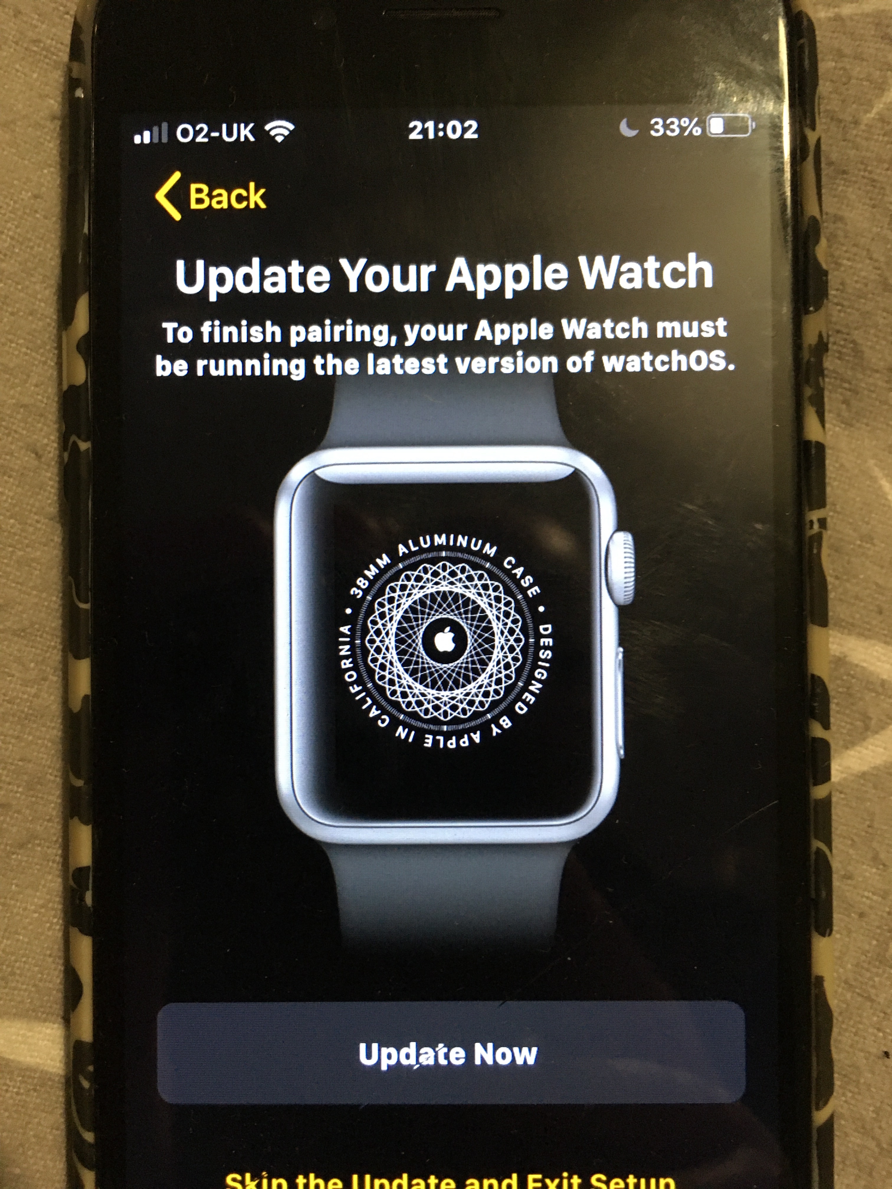 updating apple watch