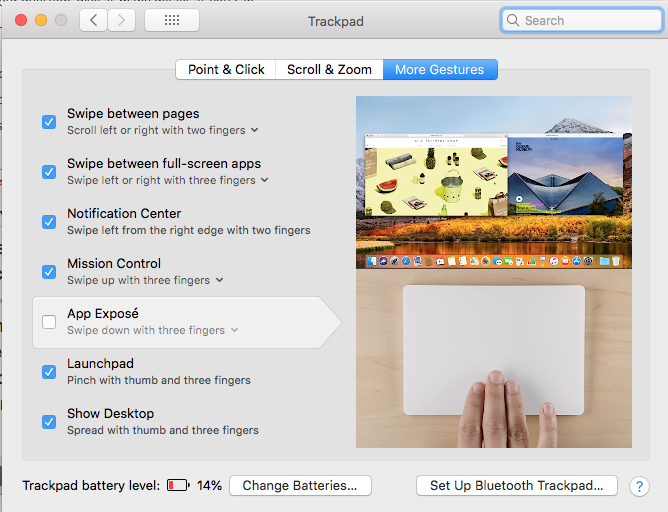 Setting up Swipe Gestures on macOS