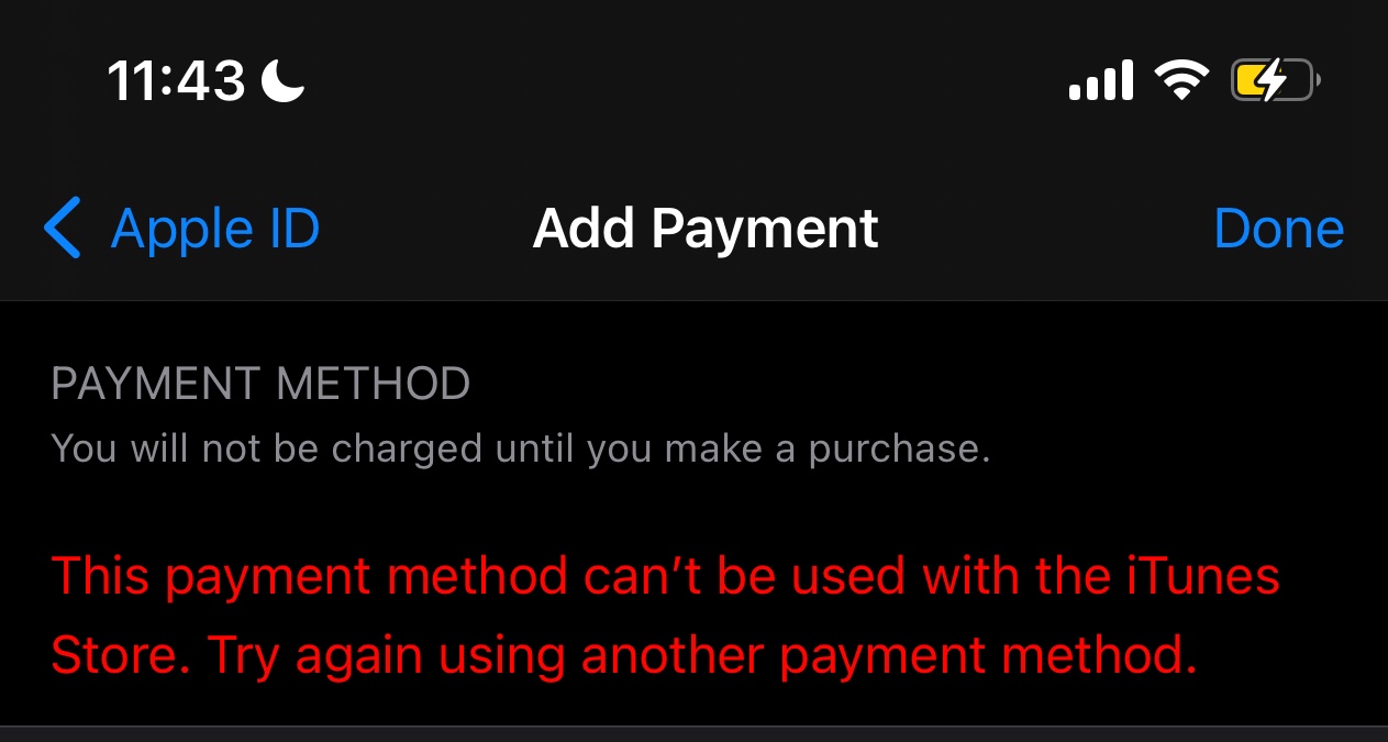 Payment Method Declined - Apple Community