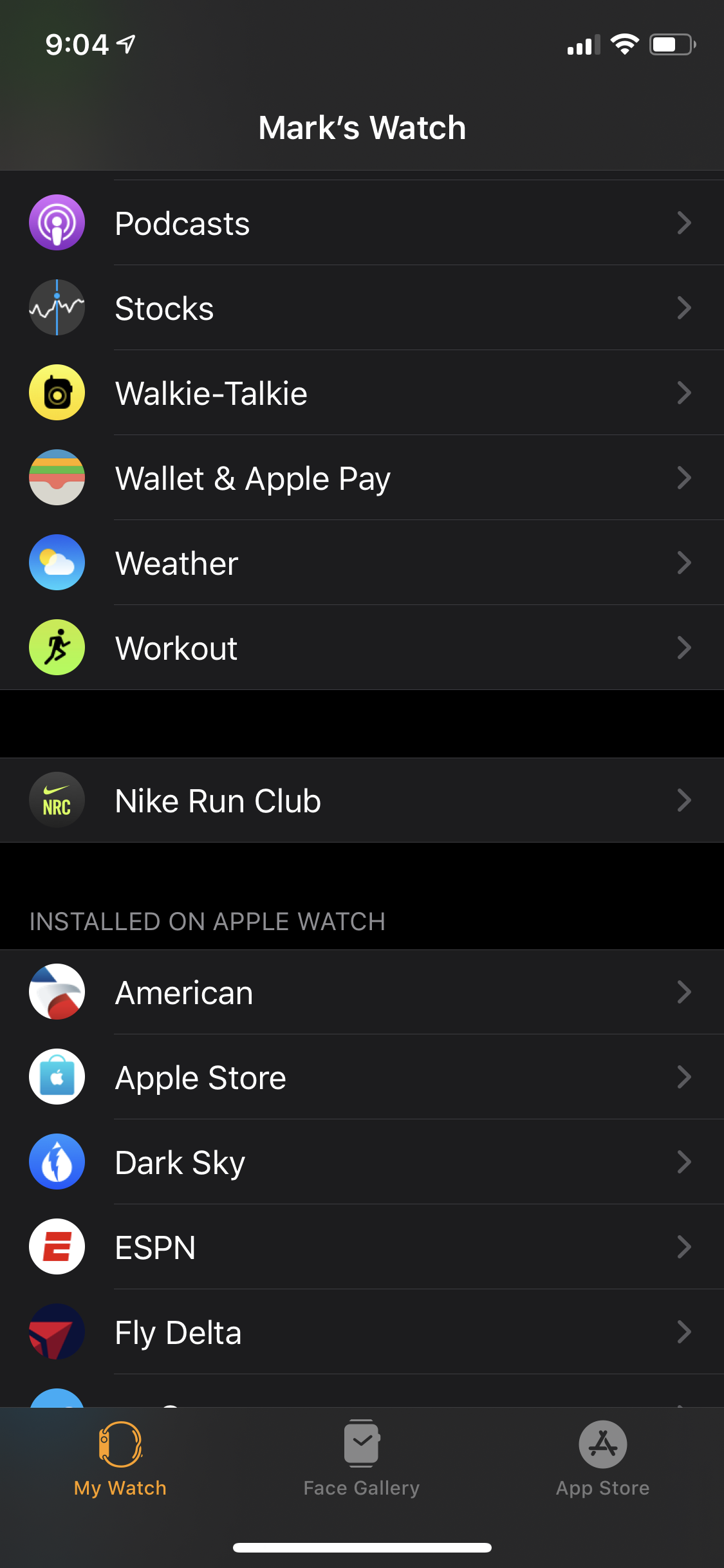 Remove Nike+ from Watch app - Apple 