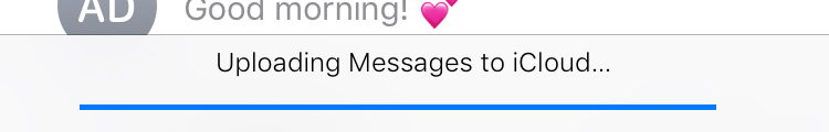 Messages in iCloud stuck uploading - Apple Community