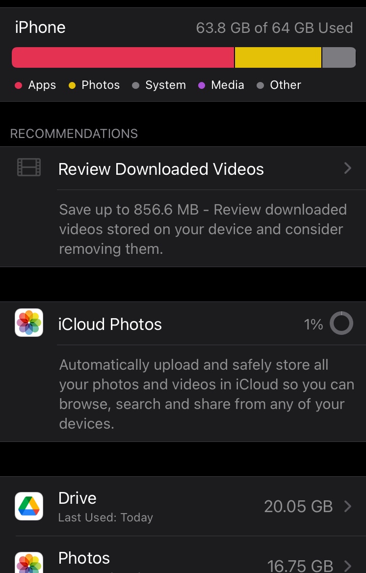 iphone storage showing incorrect storage … Apple Community