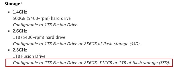 Mac mini Late 2014 max SSD size - Apple Community