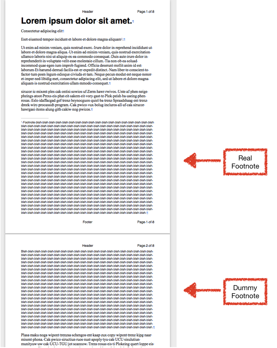 split footnotes Apple Community