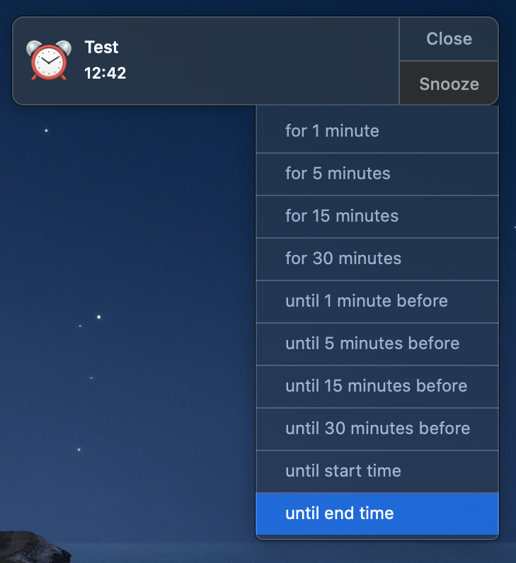 Calendar notification snooze in Big Sur? Apple Community