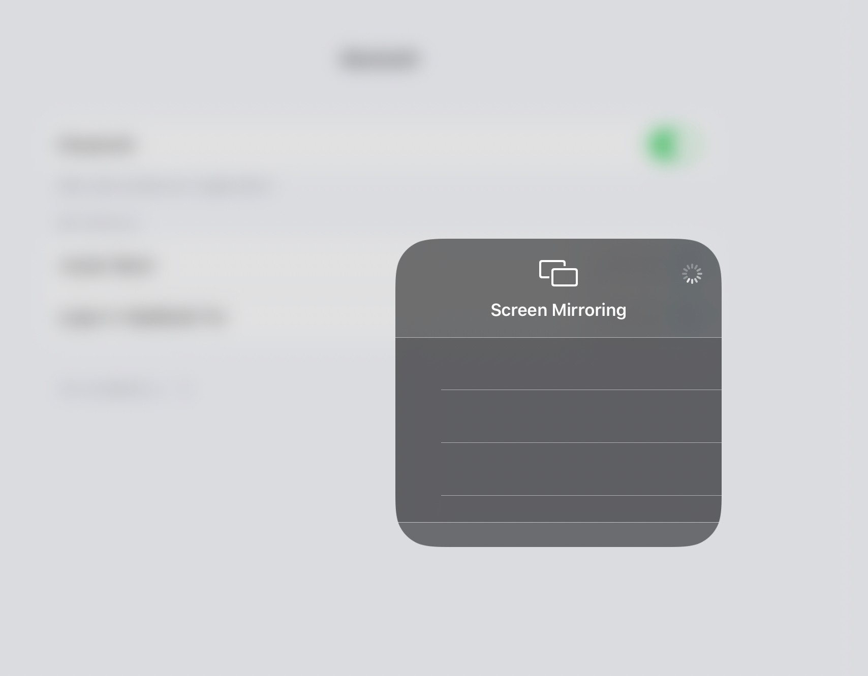Screen mirroring on stuck on loading… - Apple Community