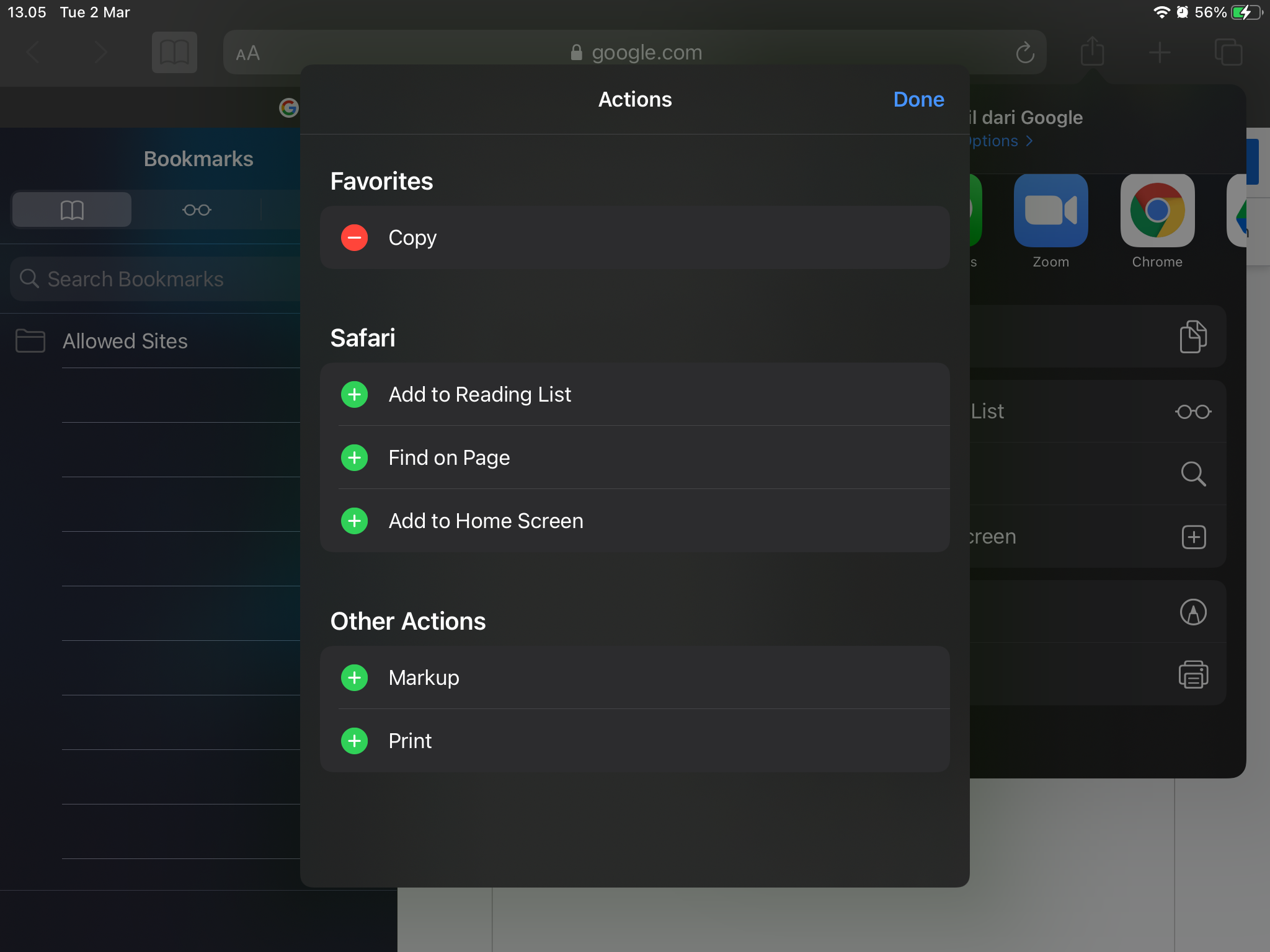Missing “Add Bookmark” button on Safari i… Apple Community