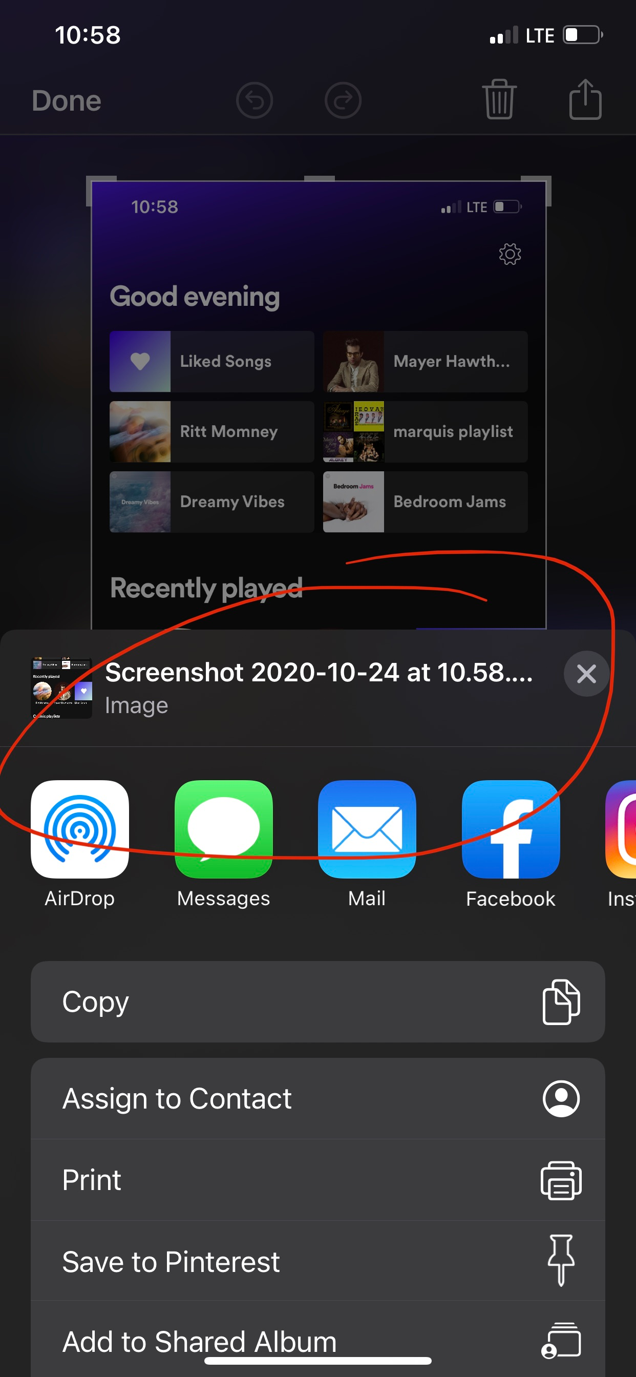 Suggested people to send screenshots too Apple Community