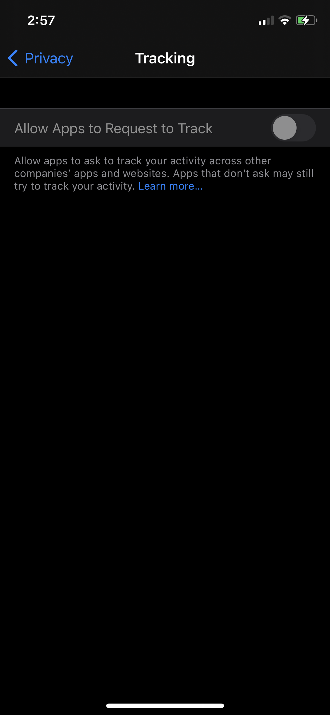 Greyed out tracking Apple Community