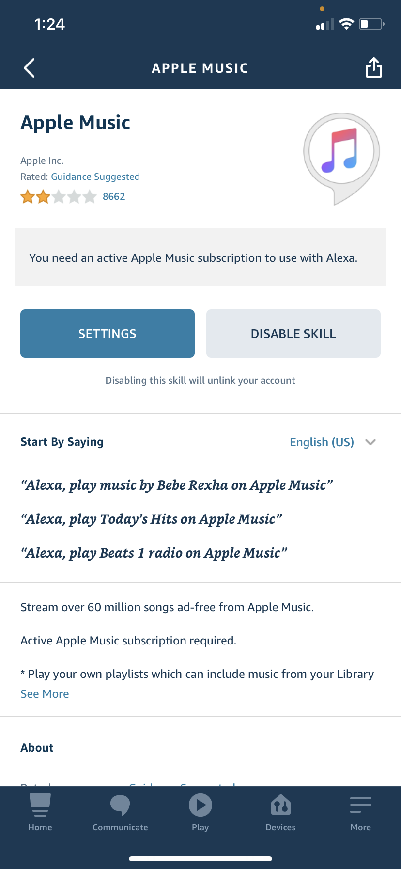 Alexa won’t link apple music correctly Apple Community