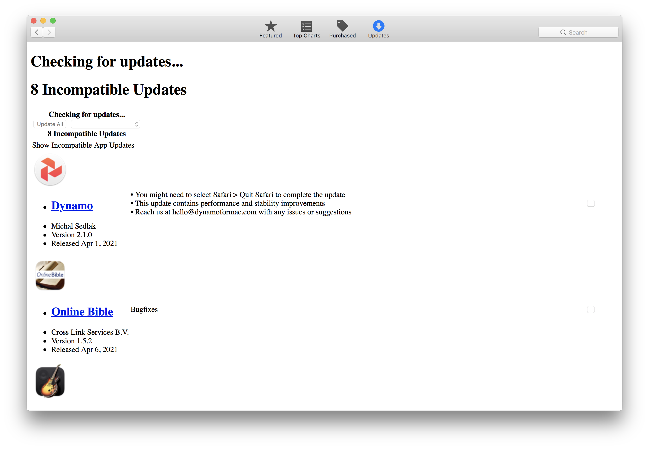 Has the Mac app store updates window Apple Community