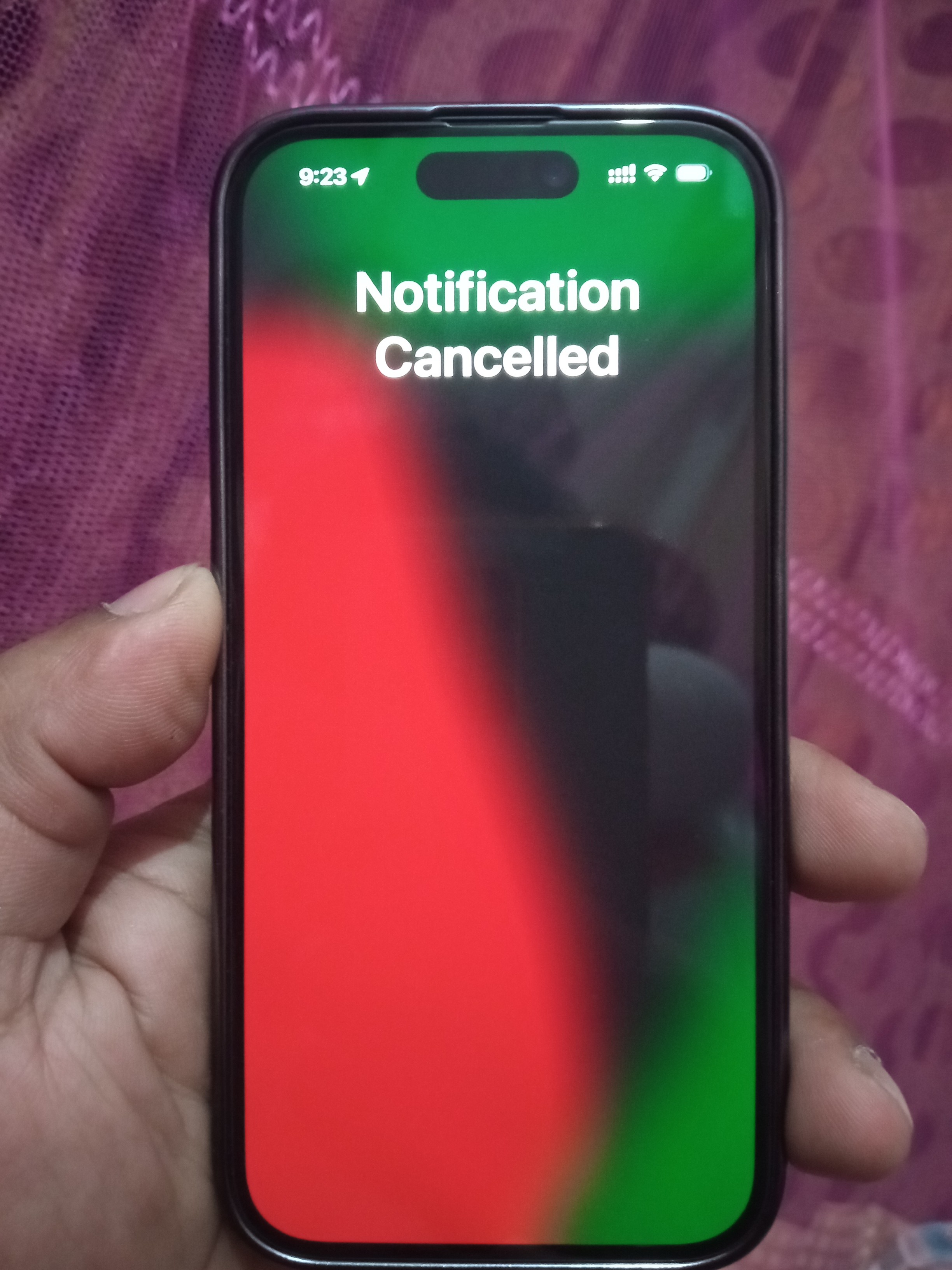 What in notifying cancelled show my phone… - Apple Community