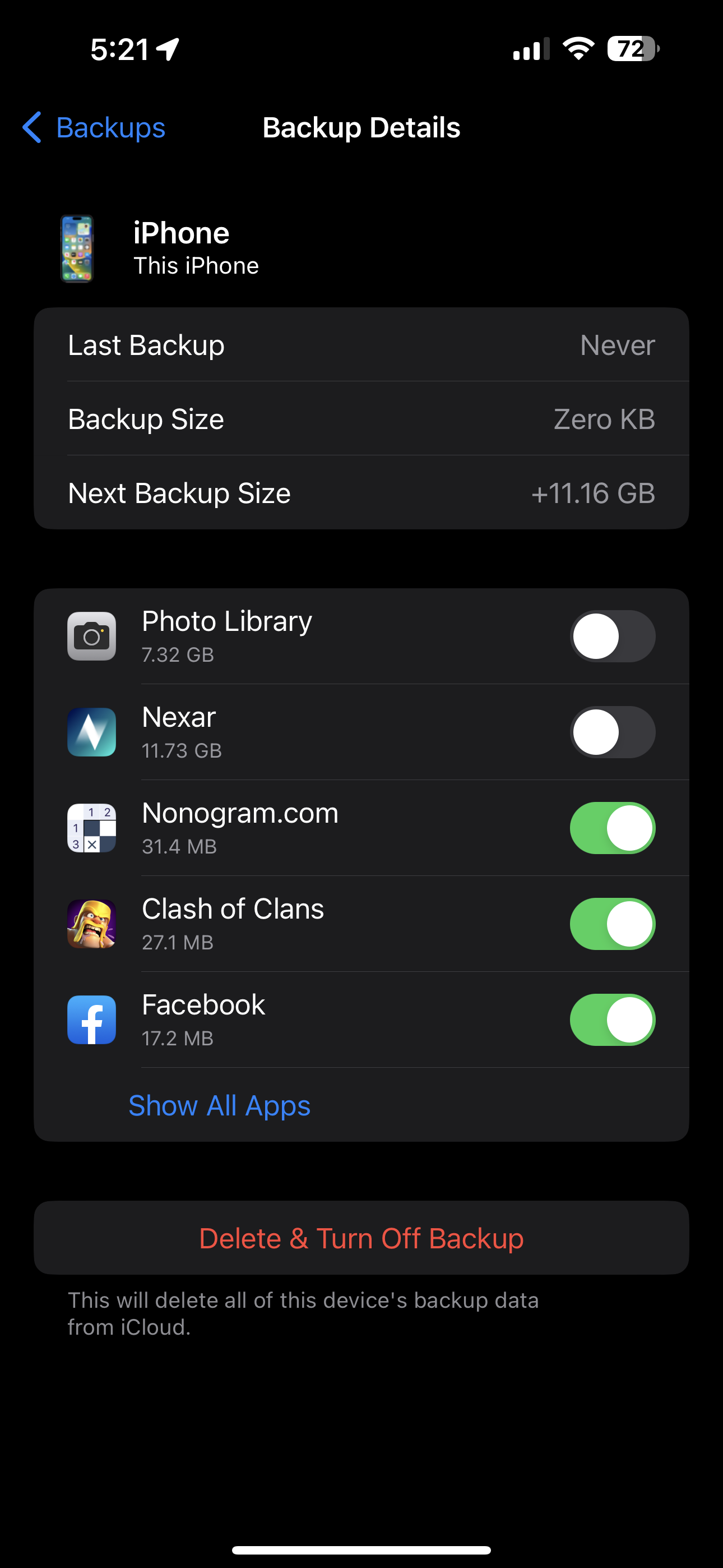 How are my backup details showing 30 GB b… Apple Community