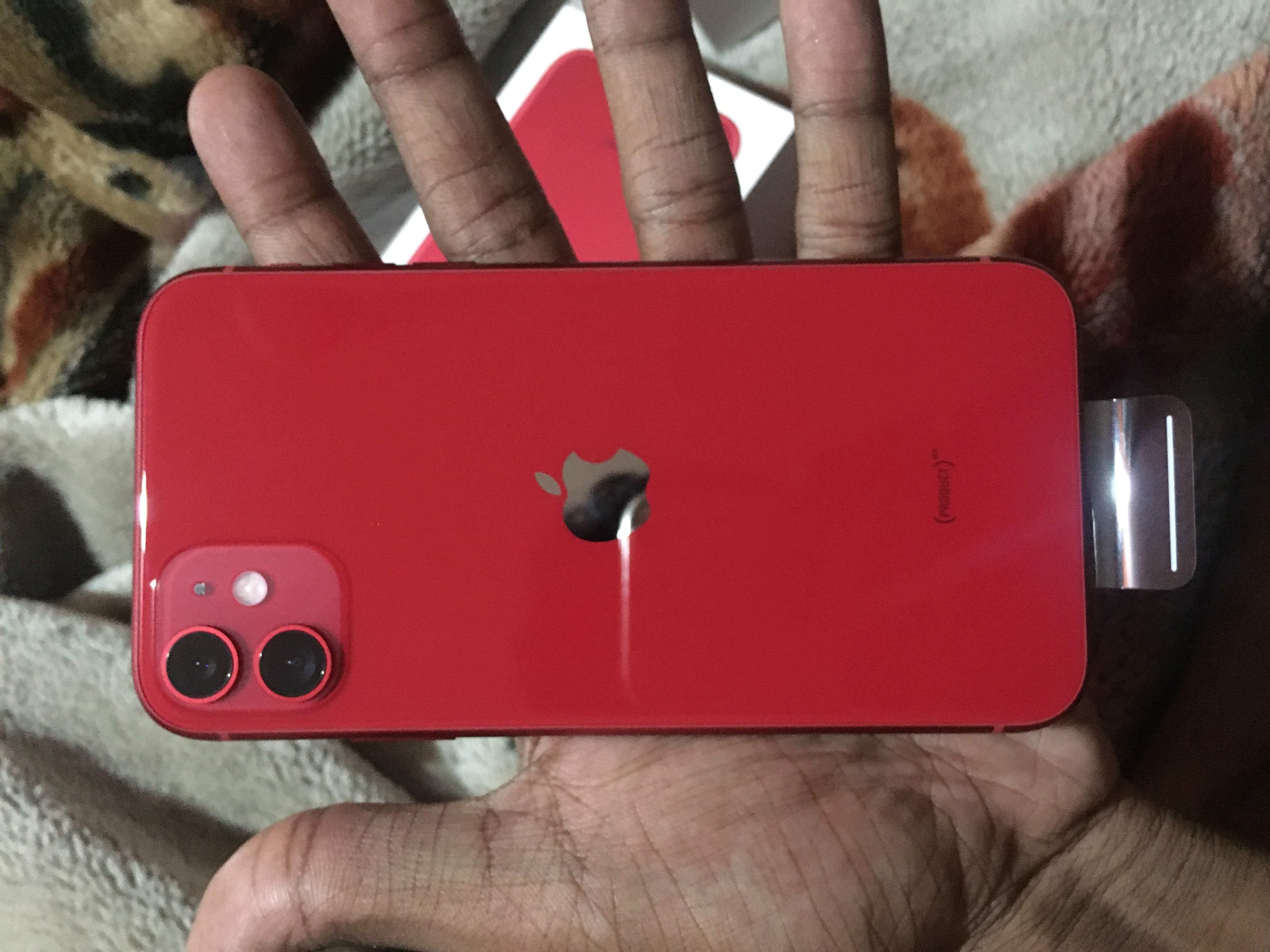 broken red iphone 11