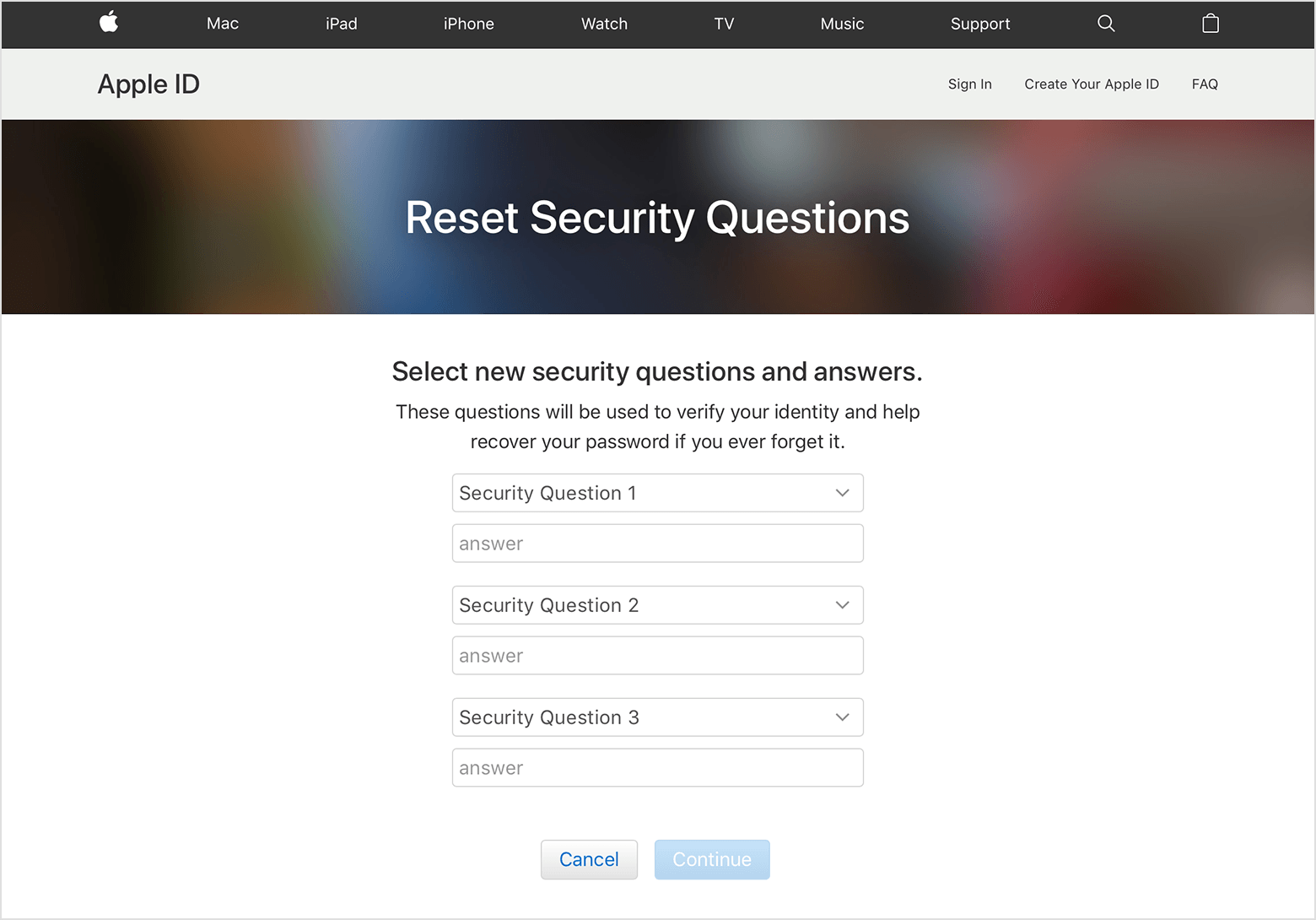 Forgot My Passcode And Security Questions Apple Community