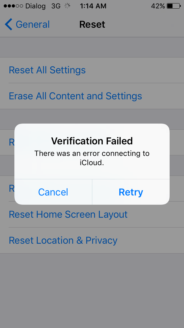 Error In Connecting With ICloud - Apple Community